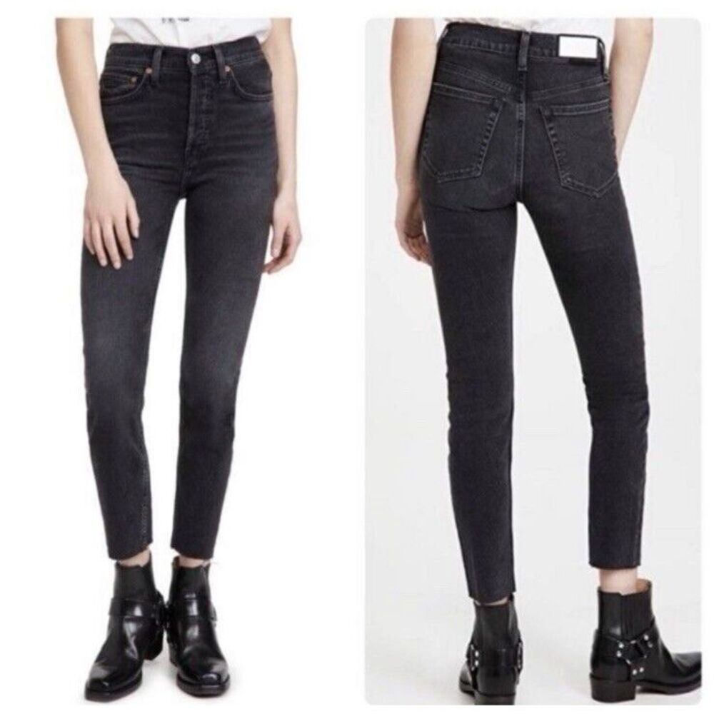 RE/DONE‎ 90s High Rise Ankle Crop Jeans Faded Stone Women's 26